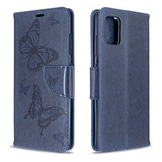 Custodia Portafoglio In Pelle Cover con Supporto L01 per Samsung Galaxy A51 5G Blu