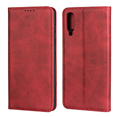 Custodia Portafoglio In Pelle Cover con Supporto L01 per Samsung Galaxy A70 Rosso