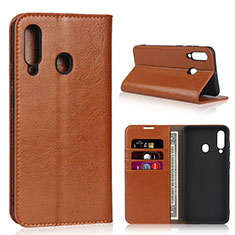 Custodia Portafoglio In Pelle Cover con Supporto L01 per Samsung Galaxy M40 Arancione