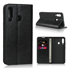 Custodia Portafoglio In Pelle Cover con Supporto L01 per Samsung Galaxy M40 Nero