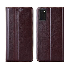 Custodia Portafoglio In Pelle Cover con Supporto L01 per Samsung Galaxy M51 Marrone