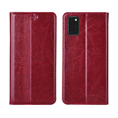 Custodia Portafoglio In Pelle Cover con Supporto L01 per Samsung Galaxy M51 Rosso Rosa