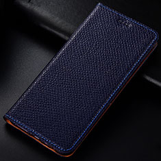 Custodia Portafoglio In Pelle Cover con Supporto L01 per Samsung Galaxy M60s Blu
