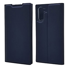 Custodia Portafoglio In Pelle Cover con Supporto L01 per Samsung Galaxy Note 10 Blu