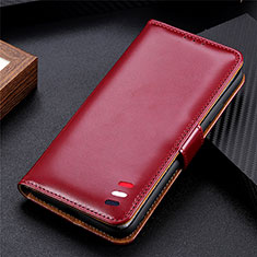 Custodia Portafoglio In Pelle Cover con Supporto L01 per Samsung Galaxy Note 20 Plus 5G Rosso Rosa
