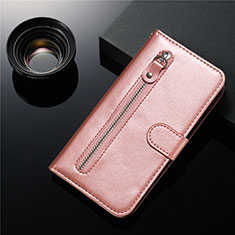 Custodia Portafoglio In Pelle Cover con Supporto L01 per Samsung Galaxy S20 Plus Oro Rosa