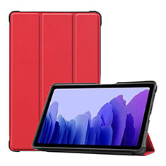 Custodia Portafoglio In Pelle Cover con Supporto L01 per Samsung Galaxy Tab A7 Wi-Fi 10.4 SM-T500 Rosso