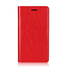 Custodia Portafoglio In Pelle Cover con Supporto L01 per Sony Xperia XZ2 Premium Rosso