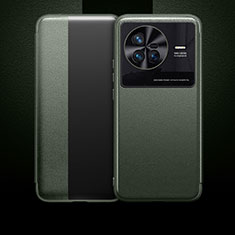 Custodia Portafoglio In Pelle Cover con Supporto L01 per Vivo X80 5G Verde