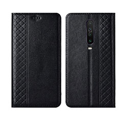 Custodia Portafoglio In Pelle Cover con Supporto L01 per Xiaomi Poco X2 Nero