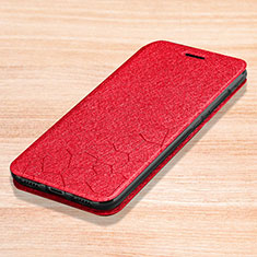 Custodia Portafoglio In Pelle Cover con Supporto L01 per Xiaomi Redmi Note 7 Pro Rosso