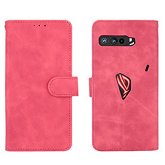 Custodia Portafoglio In Pelle Cover con Supporto L01Z per Asus ROG Phone 3 Rosa Caldo