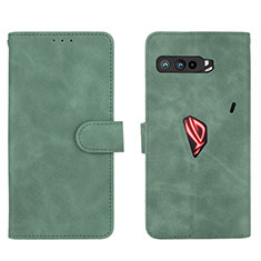Custodia Portafoglio In Pelle Cover con Supporto L01Z per Asus ROG Phone 3 Strix ZS661KS Verde