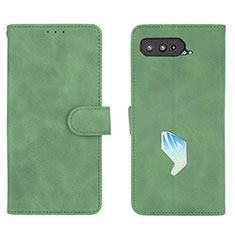 Custodia Portafoglio In Pelle Cover con Supporto L01Z per Asus ROG Phone 5 Pro Verde