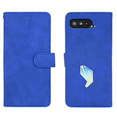 Custodia Portafoglio In Pelle Cover con Supporto L01Z per Asus ROG Phone 5 Ultimate Blu