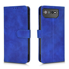 Custodia Portafoglio In Pelle Cover con Supporto L01Z per Asus ROG Phone 6 Blu