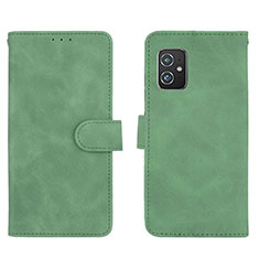 Custodia Portafoglio In Pelle Cover con Supporto L01Z per Asus Zenfone 8 ZS590KS Verde