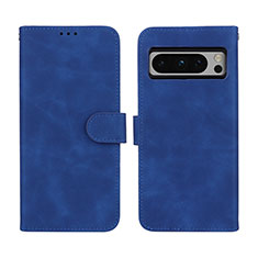 Custodia Portafoglio In Pelle Cover con Supporto L01Z per Google Pixel 8 Pro 5G Blu