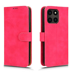 Custodia Portafoglio In Pelle Cover con Supporto L01Z per Huawei Honor X6a Rosa Caldo