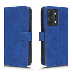 Custodia Portafoglio In Pelle Cover con Supporto L01Z per Huawei Honor X7a Blu
