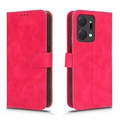 Custodia Portafoglio In Pelle Cover con Supporto L01Z per Huawei Honor X7a Rosa Caldo