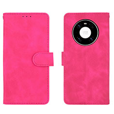 Custodia Portafoglio In Pelle Cover con Supporto L01Z per Huawei Mate 40 Rosa Caldo