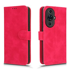 Custodia Portafoglio In Pelle Cover con Supporto L01Z per Huawei Nova 11 Ultra Rosa Caldo