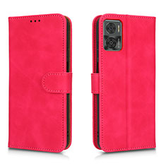 Custodia Portafoglio In Pelle Cover con Supporto L01Z per Motorola Moto E22 Rosa Caldo