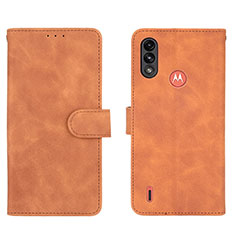 Custodia Portafoglio In Pelle Cover con Supporto L01Z per Motorola Moto E7 Power Marrone