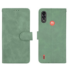 Custodia Portafoglio In Pelle Cover con Supporto L01Z per Motorola Moto E7 Power Verde