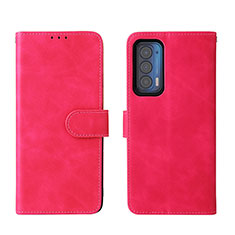 Custodia Portafoglio In Pelle Cover con Supporto L01Z per Motorola Moto Edge (2021) 5G Rosa Caldo