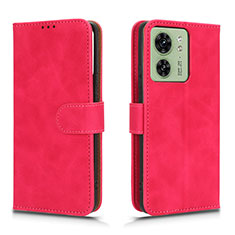 Custodia Portafoglio In Pelle Cover con Supporto L01Z per Motorola Moto Edge (2023) 5G Rosa Caldo
