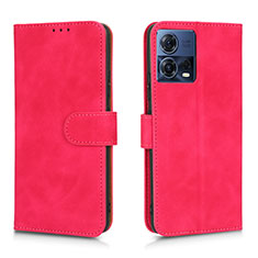 Custodia Portafoglio In Pelle Cover con Supporto L01Z per Motorola Moto Edge 30 Fusion 5G Rosa Caldo