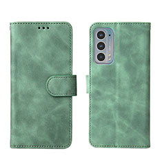 Custodia Portafoglio In Pelle Cover con Supporto L01Z per Motorola Moto Edge Lite 5G Verde