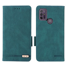 Custodia Portafoglio In Pelle Cover con Supporto L01Z per Motorola Moto G10 Verde