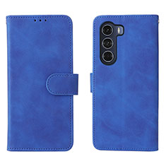 Custodia Portafoglio In Pelle Cover con Supporto L01Z per Motorola Moto G200 5G Blu