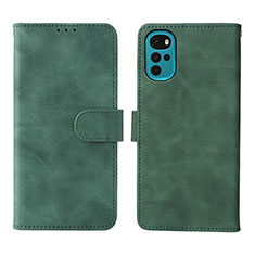 Custodia Portafoglio In Pelle Cover con Supporto L01Z per Motorola Moto G22 Verde
