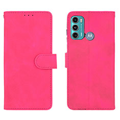 Custodia Portafoglio In Pelle Cover con Supporto L01Z per Motorola Moto G40 Fusion Rosa Caldo