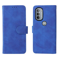 Custodia Portafoglio In Pelle Cover con Supporto L01Z per Motorola Moto G41 Blu