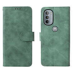 Custodia Portafoglio In Pelle Cover con Supporto L01Z per Motorola Moto G41 Verde