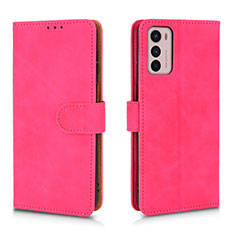 Custodia Portafoglio In Pelle Cover con Supporto L01Z per Motorola Moto G42 Rosa Caldo