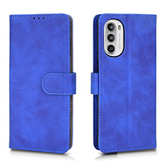 Custodia Portafoglio In Pelle Cover con Supporto L01Z per Motorola Moto G52j 5G Blu
