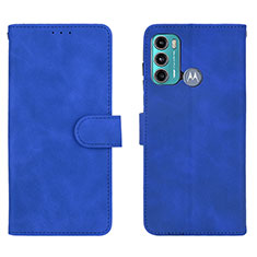 Custodia Portafoglio In Pelle Cover con Supporto L01Z per Motorola Moto G60 Blu