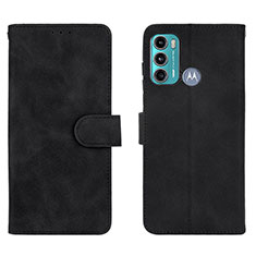 Custodia Portafoglio In Pelle Cover con Supporto L01Z per Motorola Moto G60 Nero