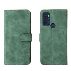 Custodia Portafoglio In Pelle Cover con Supporto L01Z per Motorola Moto G60s Verde