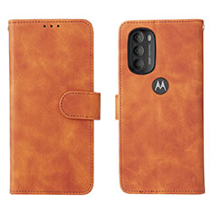 Custodia Portafoglio In Pelle Cover con Supporto L01Z per Motorola Moto G71 5G Marrone