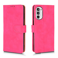 Custodia Portafoglio In Pelle Cover con Supporto L01Z per Motorola Moto G71s 5G Rosa Caldo