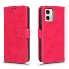 Custodia Portafoglio In Pelle Cover con Supporto L01Z per Motorola Moto G73 5G Rosa Caldo