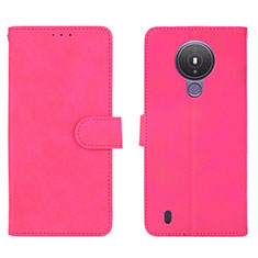 Custodia Portafoglio In Pelle Cover con Supporto L01Z per Nokia 1.4 Rosa Caldo