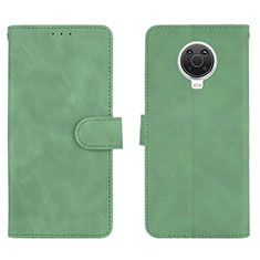 Custodia Portafoglio In Pelle Cover con Supporto L01Z per Nokia 6.3 Verde